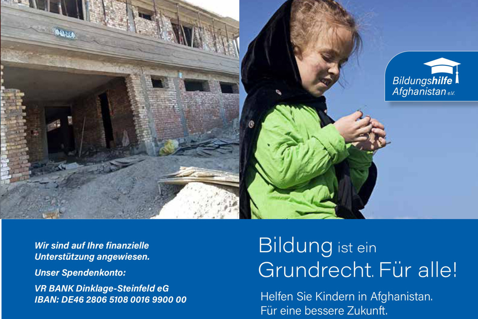 Bildungshilfe Afghanistan | Bildung Ist Ein Grundrecht - Wir Bauen Und ...