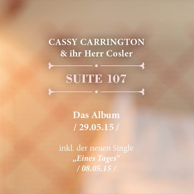 Album Single Release Date Cassy Carrington Ihr Herr Cosler Debut Album Crowdfunding