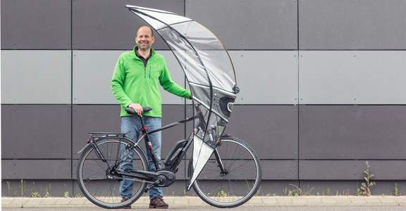 Regenschutz Auf Dem Fahrrad